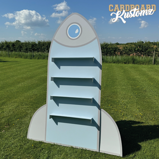 Rocket Backdrop With Shelves - Rocket back drop image 1