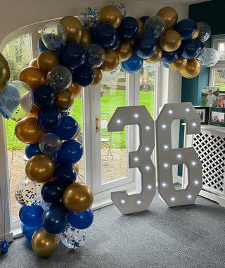 4ft LED Party Letters & Numbers White Or Printed image 1