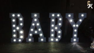 4ft LED Party Letters & Numbers White Or Printed image 11