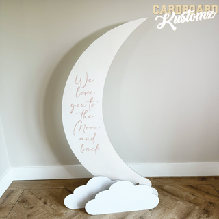 Moon and Clouds Party Back Drop, Moon and Clouds Party Cut Out image 1