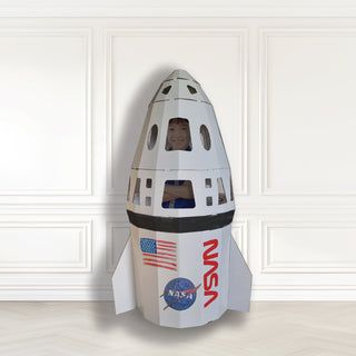 3d Rocket Ship White Or Printed