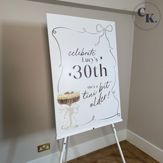 Espresso Martini Welcome Sign, Tini Bit Older Welcome Sign, Birthday Sign image 7