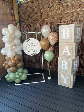 Wooden Effect Giant Party Blocks, Alphabet Blocks, Letter Blocks, Alphabet Cubes image 0