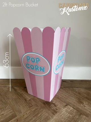 2ft Balloon Popcorn Bucket, Popcorn bucket party prop, Balloon Prop image 1