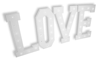 4ft LED Party Letters LOVE - White image 1