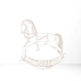 Sketch Style Rocking Horse Cut Out