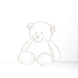 Sketch Style Teddy Bear Cut Out