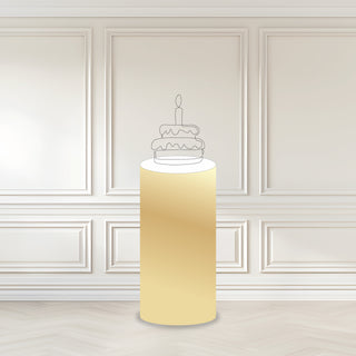Cake Cardboard Stand, Cake Plinth - Metallic Gold/Silver
