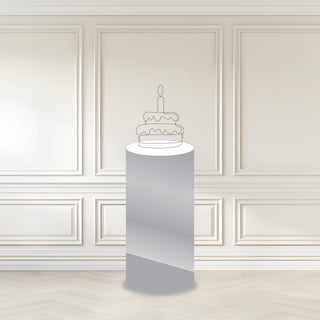 Cake Cardboard Stand, Cake Plinth - Metallic Gold/Silver