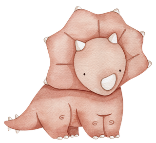 Dinosaur Cut Out - Pastel Triceratops, Kids Party Decor