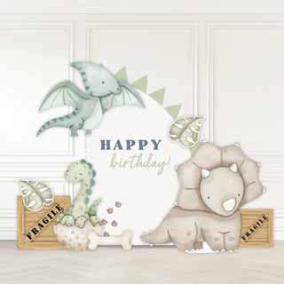 Dinosaur Watercolour Mini 4ft Birthday Bundle, DIY Party Pack