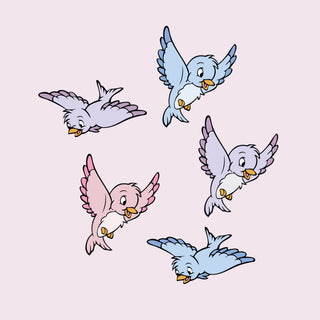 Princess Fairytale Birds Mini Cut Outs