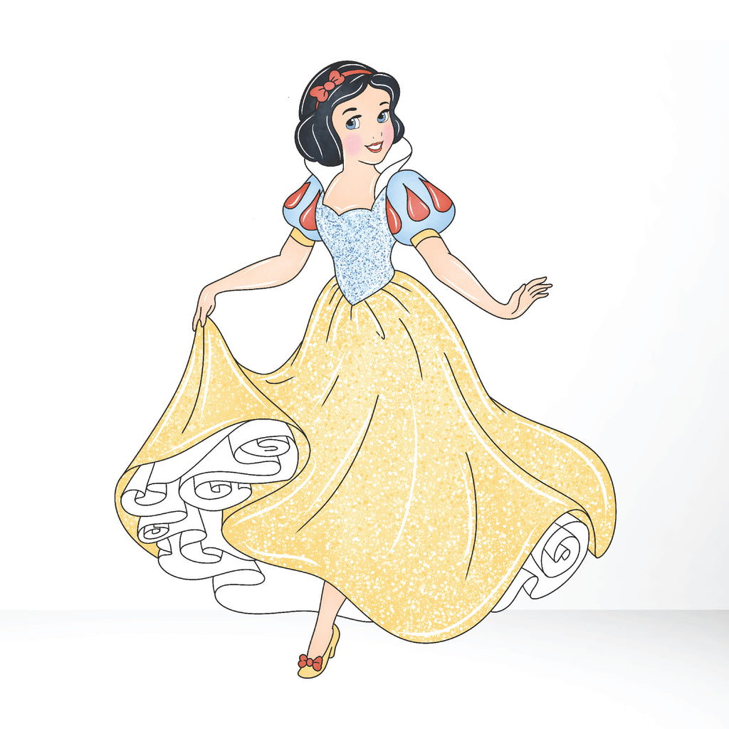 Princess Snow White Cut Out Watercolour 120cm Prop Cardboard Kustomz