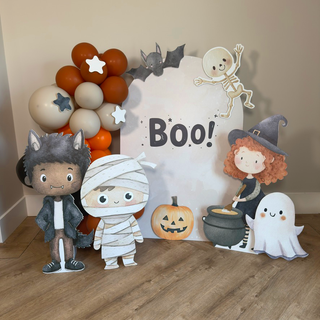 Halloween Cute Boo Mini 4ft Birthday Bundle, DIY Party Pack