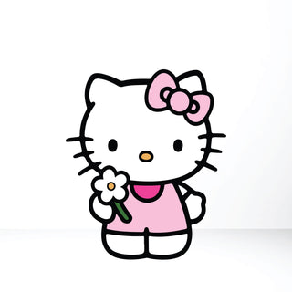 Kitty Flower Character Cut Out
