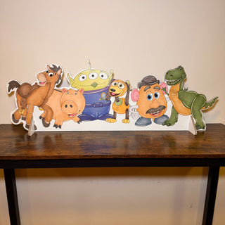 Toy Character Table Centre Piece - Water Colour
