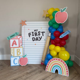 My 1st Day of School Mini 4ft Bundle, DIY Party Pack