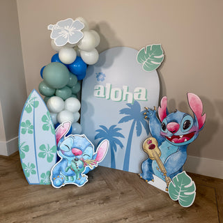 Hawaiian Alien Blue Mini 4ft Birthday Bundle, DIY Party Pack