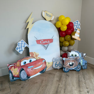 Car Watercolour Mini 4ft Birthday Bundle, DIY Party Pack