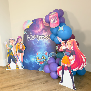 Demon Hunters Mini 4ft Birthday Bundle, DIY Party Pack