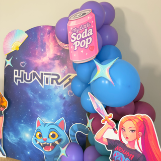 Demon Hunters Mini 4ft Birthday Bundle, DIY Party Pack