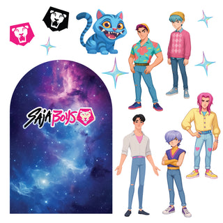 Demon Hunters Boys Mini 4ft Birthday Bundle, DIY Party Pack