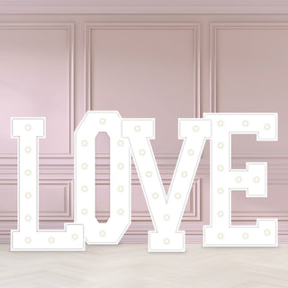 4ft LED Party Letters LOVE - White
