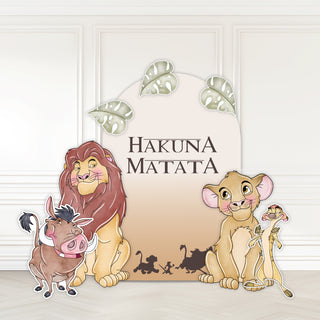 African Lion Watercolour Mini 4ft Birthday Bundle, DIY Party Pack