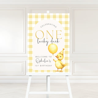 Lucky Duck Theme Welcome Sign