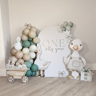 One Silly Goose Neutral Mini 4ft Birthday Bundle, DIY Party Pack