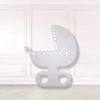 4ft Party Shapes with LED Pram White Or Printed