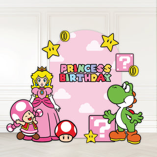 Super Princess Girl Gamer Mini 4ft Birthday Bundle, DIY Party Pack