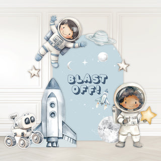 Space Rocket Mini 4ft Birthday Bundle, DIY Party Pack