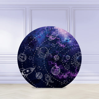 Galaxy Space Astronaut Party Backdrop - Double Panel