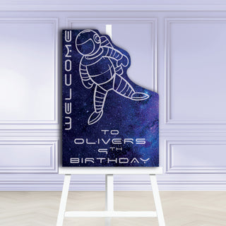 Galaxy Space Astronaut Party Welcome Sign