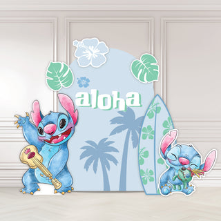 Hawaiian Alien Blue Mini 4ft Birthday Bundle, DIY Party Pack