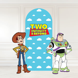 Toy Character Party Bundle, Back Drop and Cut Out Set - Solid colour