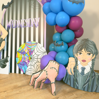 Wednesday Addams Mini 4ft Birthday Bundle, DIY Party Pack