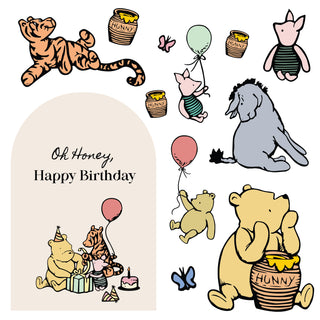 Honey Pot Bear Mini 4ft Birthday Bundle, DIY Party Pack