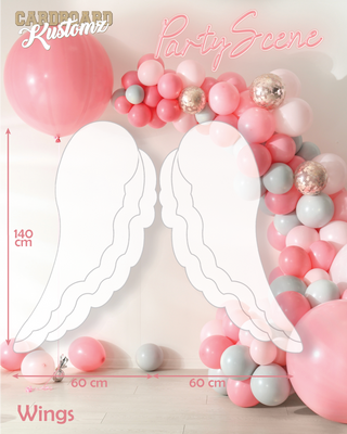 Triple layered cardboard angel wings image 0