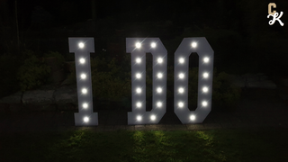 4ft LED Party Letters & Numbers White Or Printed image 8