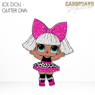 LOL Doll Glitter Diva Cut Out, Cardboard Cut Out, LOL Surprise - Glitter Diva image 0