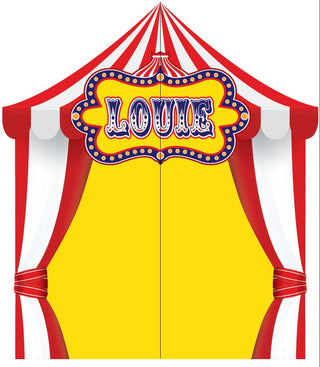 Double Panel Circus Tent Photo Backdrop, Party Backdrop image 0