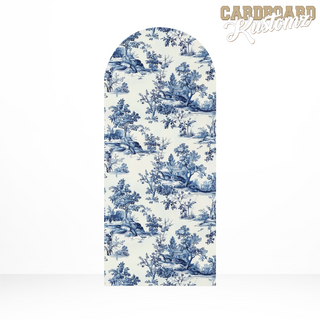 Customisable Blue Toile Repeat Backdrop, Photo Party Backdrop image 0
