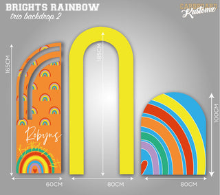 Customisable Bright Rainbow Photo, Party, Back Drops - Trio image 0