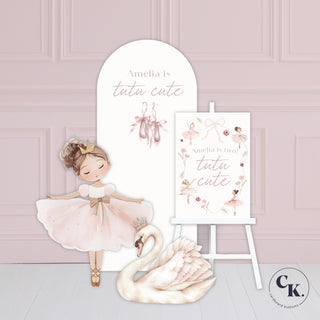 Tutu Cute Ballerina Welcome Sign. Ballerina Birthday Sign image 1