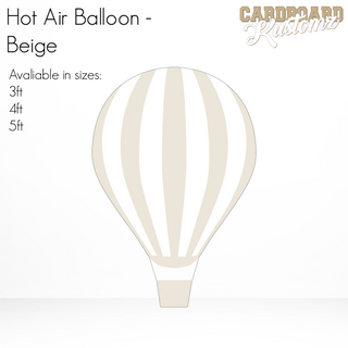 Hot Air Balloon Cut Out - Beige, Cardboard Cut Out, Hot Air Balloon Par image 0