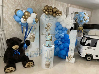 Teddy & Hot Air Balloon Light Up LED Numbers - Nude image 1