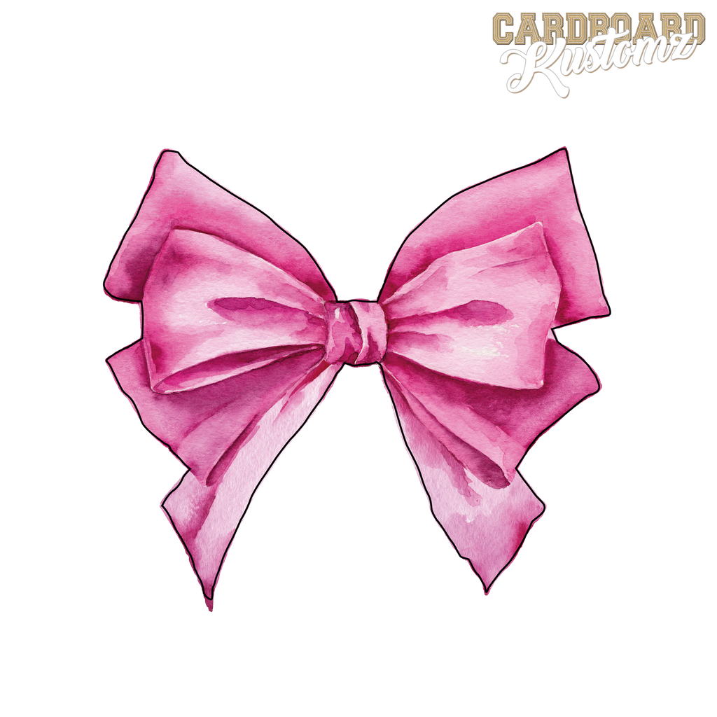 Pink Bow Topper - Cardboard Party Backdrop 76CM – Cardboard Kustomz