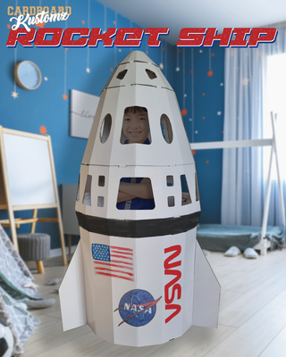 Rocket Ship White Or Printed image 0